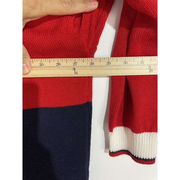Vtg Academia Cardigan 3X Red Blue Old Money Office Quite Luxury - Picture 8 of 10